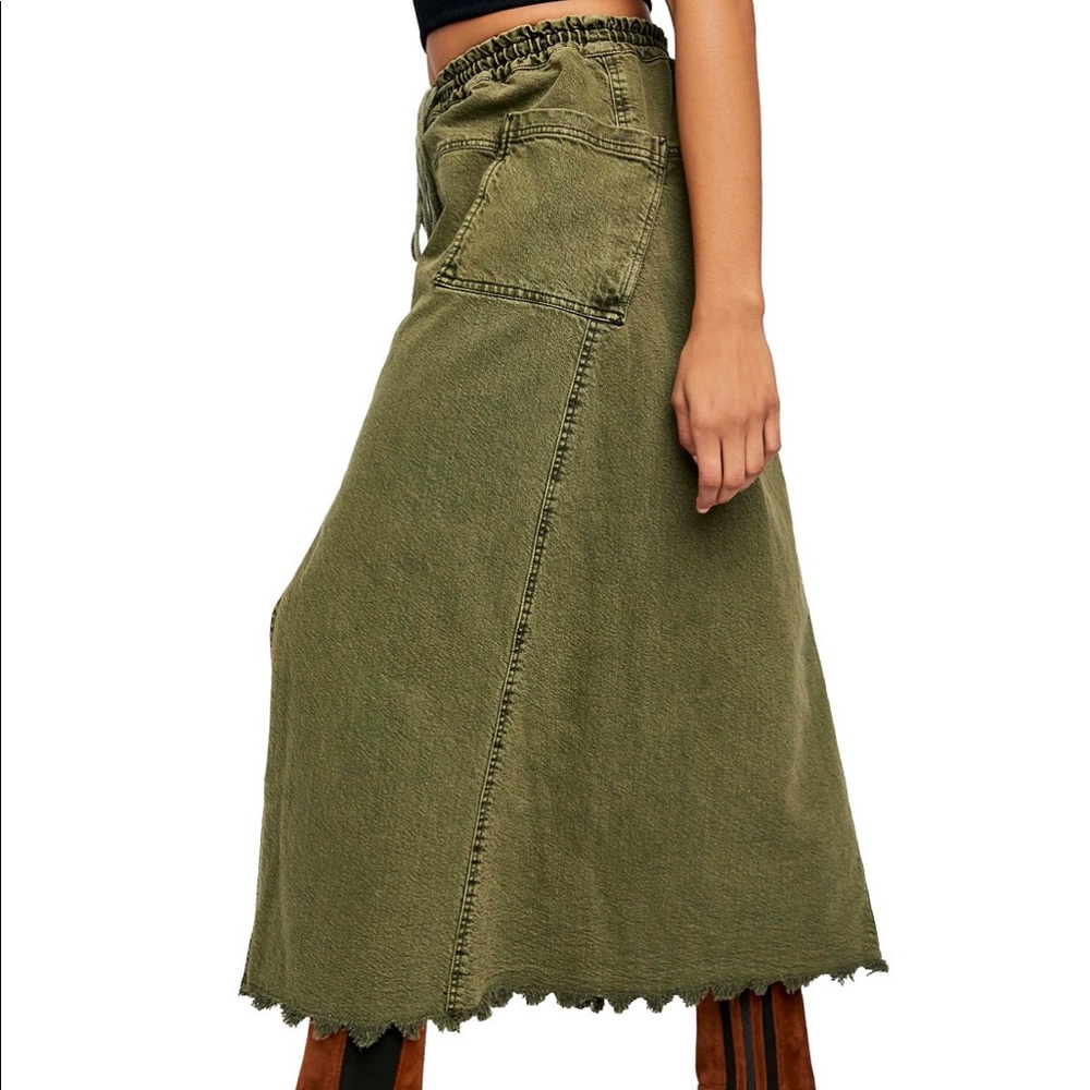 Maxi denim skirt